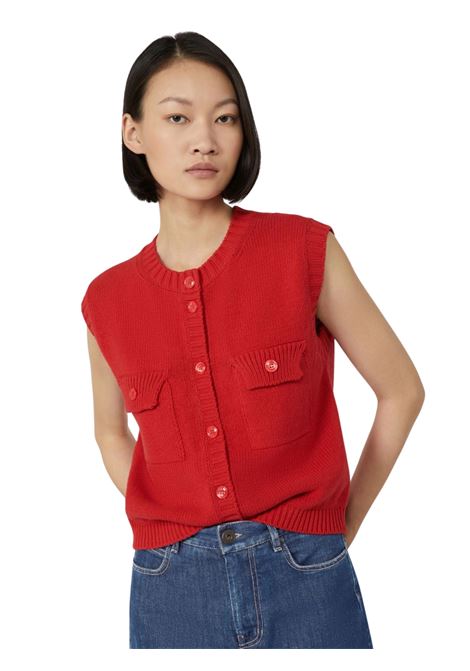 gilet in maglia in filato cotone fantasia Weekend MAXMARA | CAPRARA005